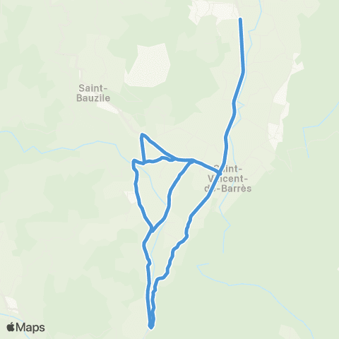 ARA Cars Ardèche - Scolaire Regies Municipales map