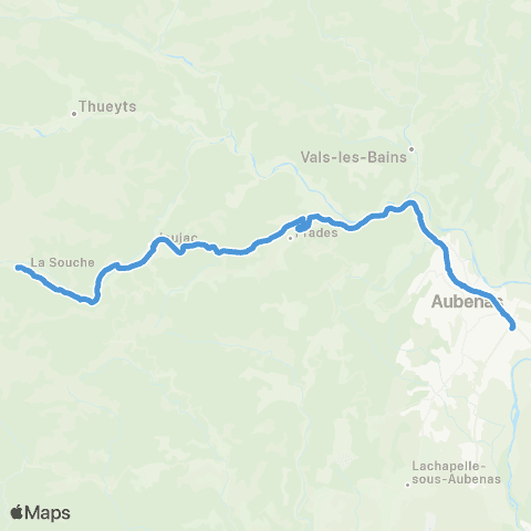 ARA Cars Région Ardèche La Souche - Aubenas map