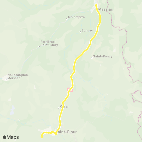 ARA Cars Région Cantal Massiac - Saint-Flour map