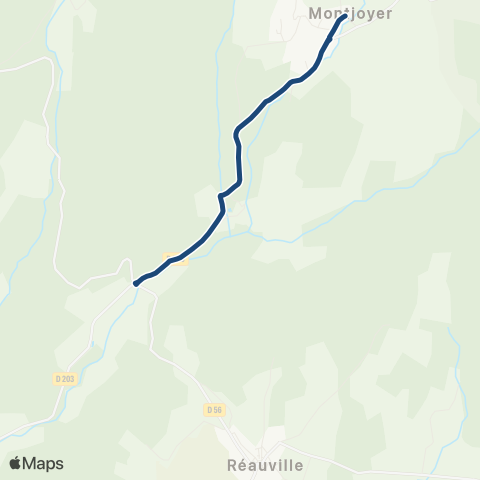 ARA Cars Région Drôme - Scolaire Sco Montjoyer - Reauville map