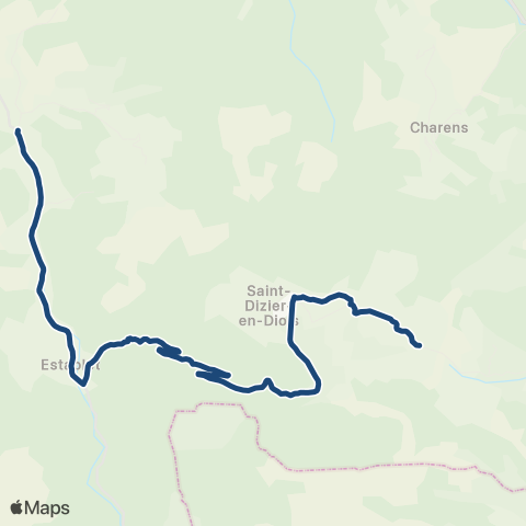 ARA Cars Région Drôme - Scolaire Sco Bellegarde - St Dizier en Diois map