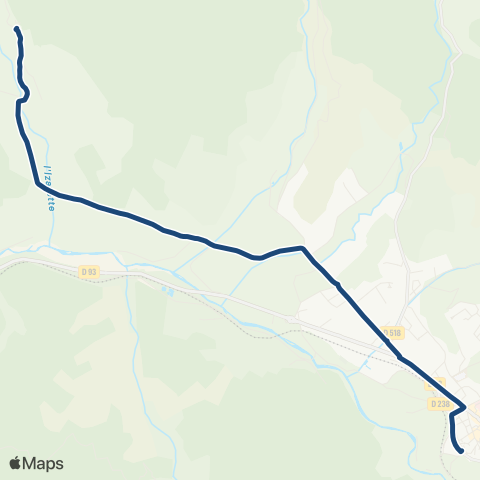 ARA Cars Région Drôme - Scolaire Sco Ponet St Auban - Die map