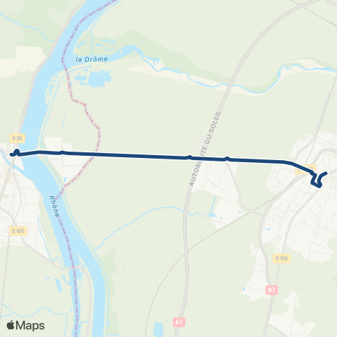 ARA Cars Région Drôme - Scolaire Sco Loriol - le Pouzin map