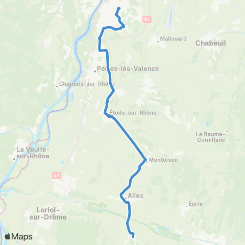 ARA Cars Région Drôme Valence - Grane map