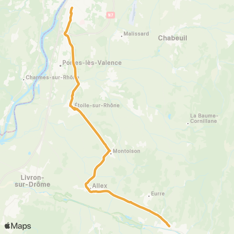 ARA Cars Région Drôme Valence-Crest map