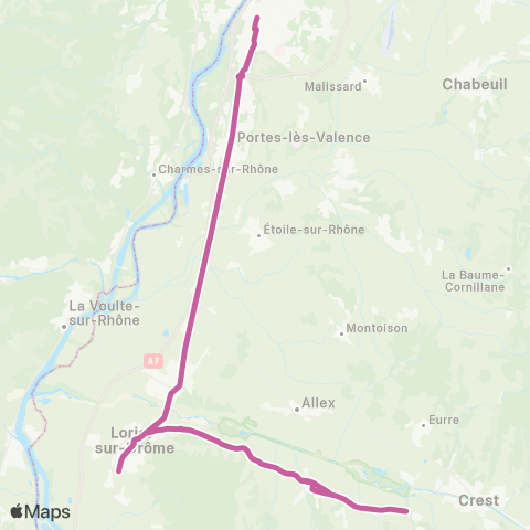 ARA Cars Région Drôme Livron-Crest map