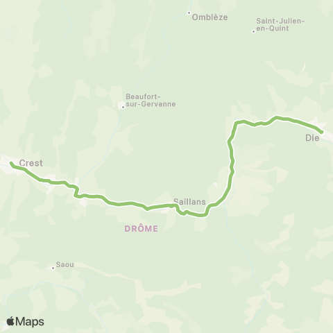 ARA Cars Région Drôme Crest-Die map