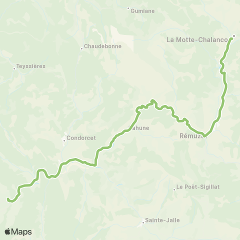 ARA Cars Région Drôme Vaison - Nyons - la Motte Chalancon map