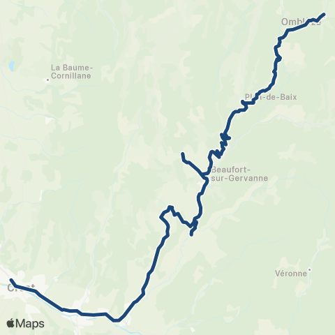 ARA Cars Région Drôme Vallée de la Gervanne - Crest (TAD) map