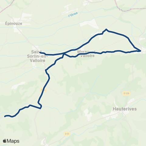 ARA Cars Région Drôme - Scolaire Sco Lens Lestang - Epinouze - St Sorlin map