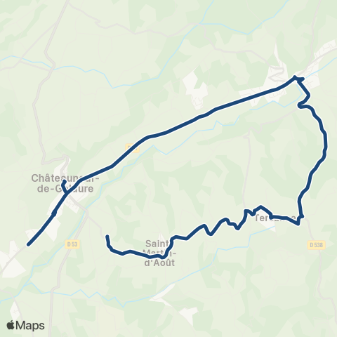 ARA Cars Région Drôme - Scolaire Sco Anneyron - Chateauneuf de Galaure map