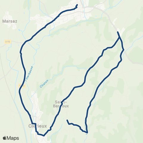 ARA Cars Région Drôme - Scolaire Sco Clerieux - St Bardoux - St Donat map