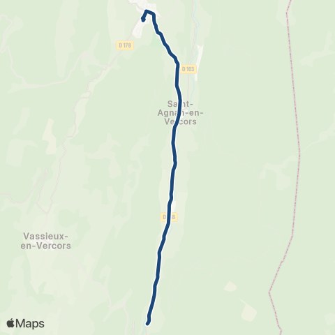 ARA Cars Région Drôme - Scolaire Sco St Agnan en V - la Chapelle en V map