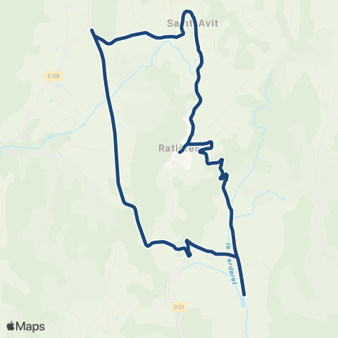 ARA Cars Région Drôme - Scolaire Sco Ratieres - St Avit map