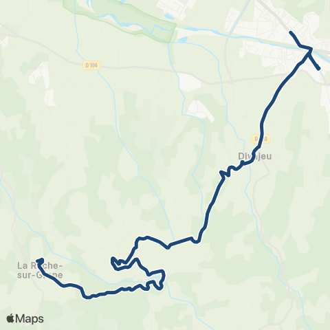 ARA Cars Région Drôme - Scolaire Sco Divajeu - Auti - la Rep - Crest Sud map