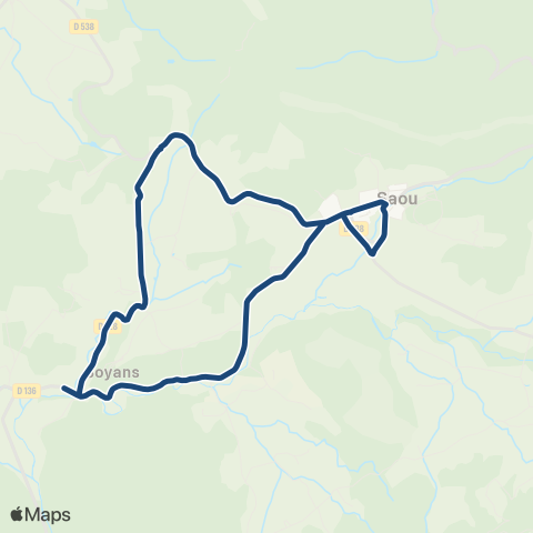 ARA Cars Région Drôme - Scolaire Sco Francillon sur Rou - Soyans - Saou map