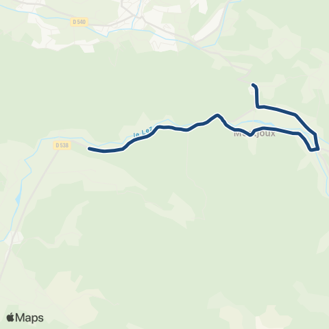 ARA Cars Région Drôme - Scolaire Sco Montjoux - la Roche St Secret B map