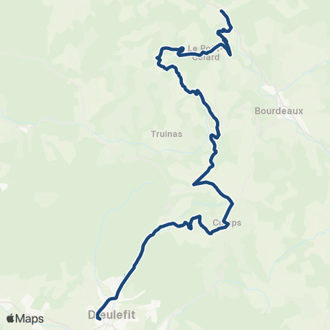 ARA Cars Région Drôme - Scolaire Sco Collège de Dieulefit map