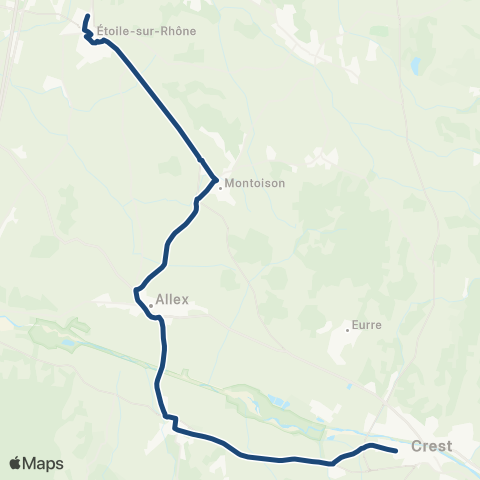 ARA Cars Région Drôme - Scolaire Sco Crest Ouest map