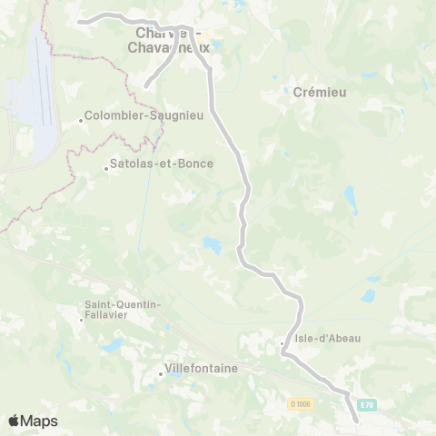 ARA Cars Région Isère - Scolaire Charvieu-Bourgoin map