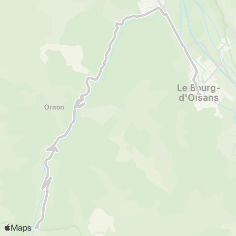 ARA Cars Région Isère - Scolaire Ornon-Bourg d'Oisans map