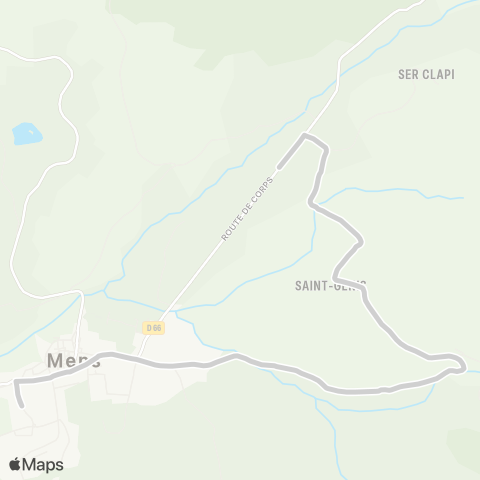 ARA Cars Région Isère - Scolaire Ser Clapi-Mentayre-Mens map