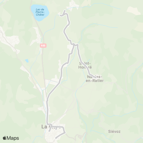 ARA Cars Région Isère - Scolaire Nantes en Ratier-St Honore-la Mure map