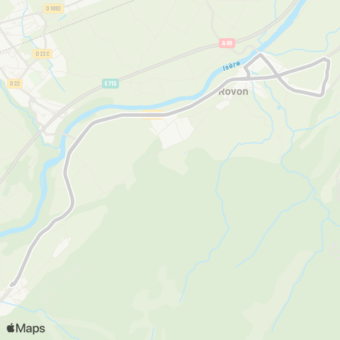 ARA Cars Région Isère - Scolaire St Gervais-Rovon-Cognin map