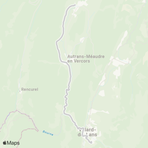 ARA Cars Région Isère - Scolaire Autrans-Meaudre-Villard de Lans map