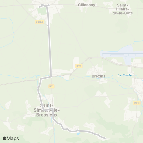 ARA Cars Région Isère - Scolaire Viriville-St Siméon-la Cote St André map