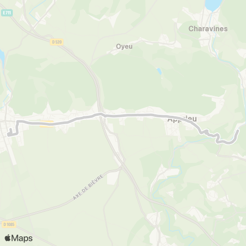 ARA Cars Région Isère - Scolaire Apprieu-le Grand Lemps map