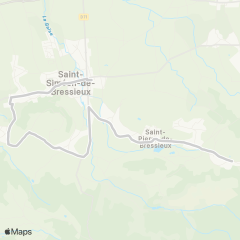 ARA Cars Région Isère - Scolaire St Siméon-St Pierre de Bressieux map