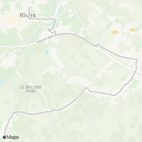 ARA Cars Région Isère - Scolaire Criel de Renage-Rives map