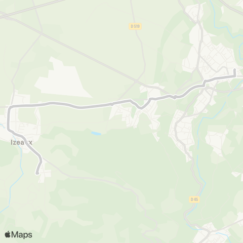 ARA Cars Région Isère - Scolaire Izeaux-Beaucroissant-Rives Collège map