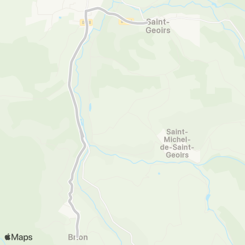 ARA Cars Région Isère - Scolaire St Geoirs-St Michel-Brion map