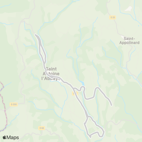 ARA Cars Région Isère - Scolaire Desserte St Antoine map