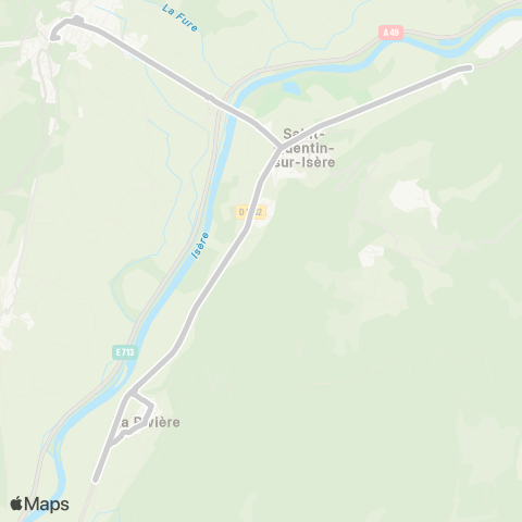 ARA Cars Région Isère - Scolaire La Rivière-St Quentin-Tullins map