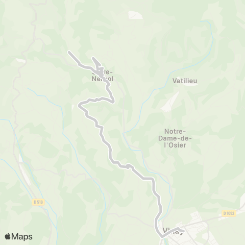 ARA Cars Région Isère - Scolaire Vinay Camping Charroi-Serre Nerpol-Vinay map