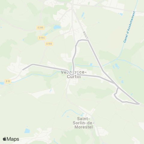 ARA Cars Région Isère - Scolaire Primaire Vezeronce-Curtin map