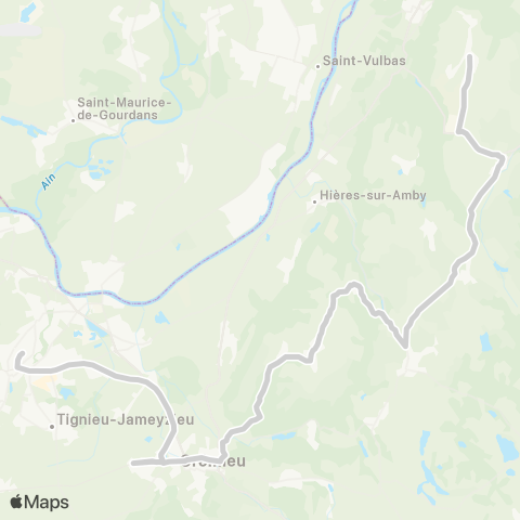 ARA Cars Région Isère - Scolaire St Baudille-Annoisin-Cremieu-Pt Cheruy map