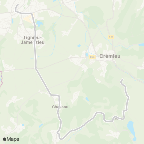 ARA Cars Région Isère - Scolaire Villemoirieu-Moras-Pt de Cheruy map