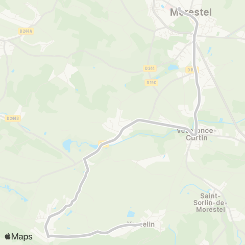 ARA Cars Région Isère - Scolaire Vasselin-Vignieu-Vezeronce-Morestel map