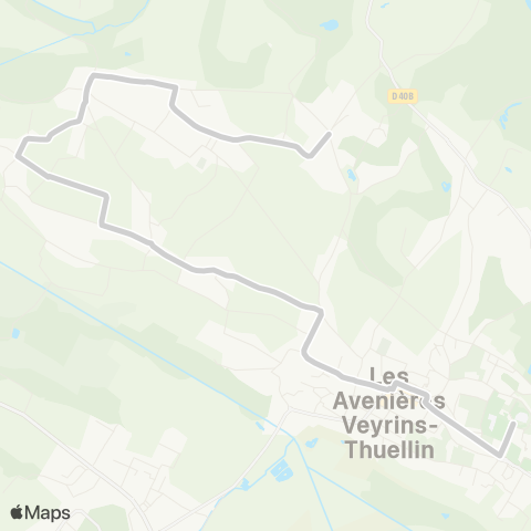 ARA Cars Région Isère - Scolaire Buvin-les Avenières map