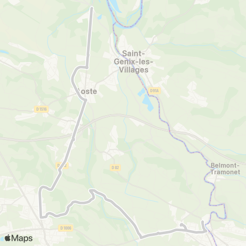 ARA Cars Région Isère - Scolaire Aoste-Romagnieu-les Abrets-P. Beauvoisin map