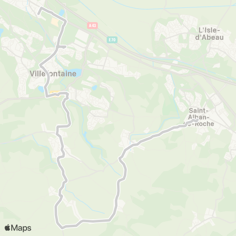 ARA Cars Région Isère - Scolaire St Alban de Roche-la Verpilliere map