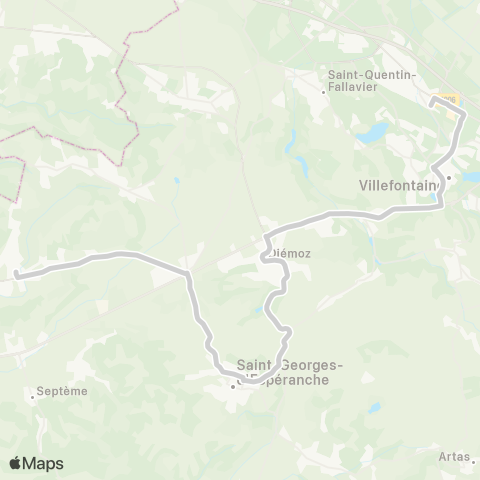 ARA Cars Région Isère - Scolaire St Just Chaleyssin-la Verpilliere map