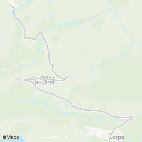 ARA Cars Région Isère - Scolaire Primaire Ste Luce-Cotes de Corps-Corps map