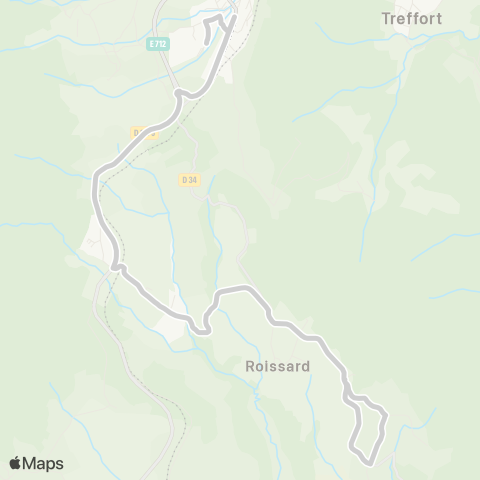 ARA Cars Région Isère - Scolaire Roissard-St Michel - Portes - Monestier C. map