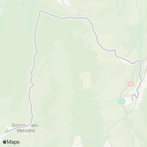 ARA Cars Région Isère - Scolaire Gresse-Monestier de Clermont map