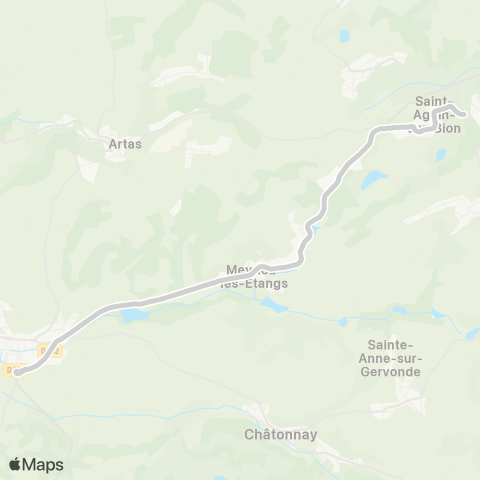 ARA Cars Région Isère - Scolaire Culin-St Agni S.Bion-St Jean Bournay map